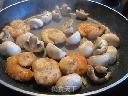 Make Ginger, scallion, scallop, mushroom step 8