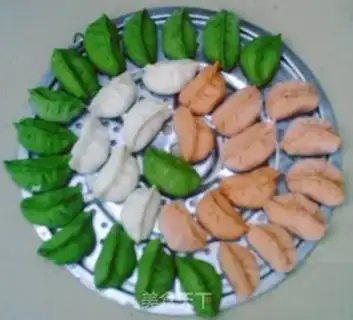Make Three-colored dumplings step 6