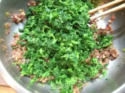 Make Amaranth stuffed dumplings step 7