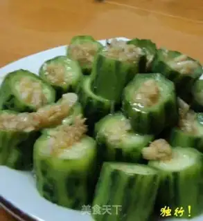 Make Steamed loofah with garlic step 8
