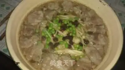 Make Black bean flavored golden needle fat beef step 7