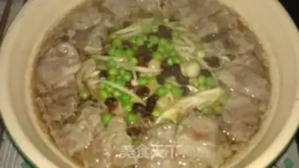 Make Black bean flavored golden needle fat beef step 8