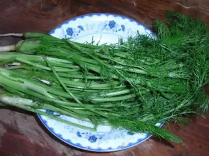 Make Fennel egg dumplings step 1