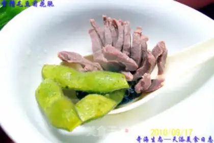 Make Fragrant grain edamame and chrysanthemum gizzard step 17