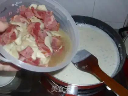 Make pasta with cheese and bacon step 11