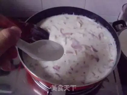Make pasta with cheese and bacon step 12