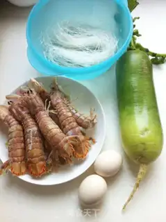 Make Shrimp tiger boiled radish minced step 0