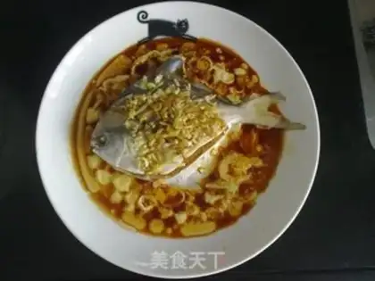 Make Golden pomfret with lotus step 4