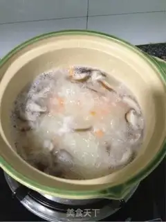 Make Mushroom and chicken porridge step 3