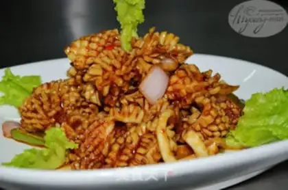 Make Sauce fried cuttlefish flower step 11