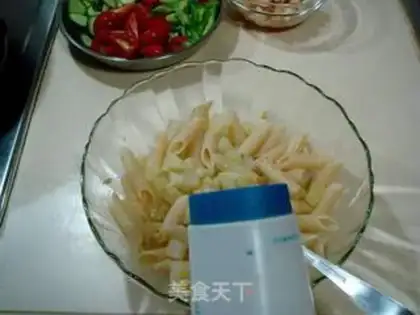 Make Seafood, fruit and vegetable pasta salad step 5