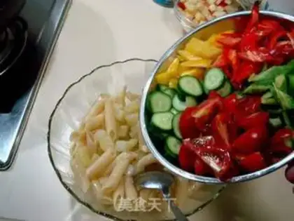 Make Seafood, fruit and vegetable pasta salad step 6