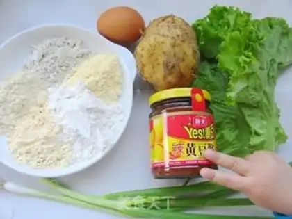 Make fried dough stick version pancake fruit step 0