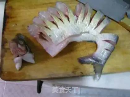 Make Chop pepper peacock opening screen fish step 5