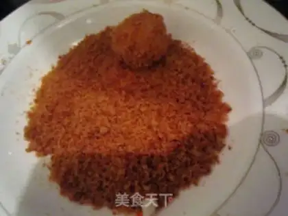 Make glutinous rice purple potato balls step 8