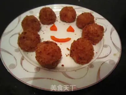Make glutinous rice purple potato balls step 9