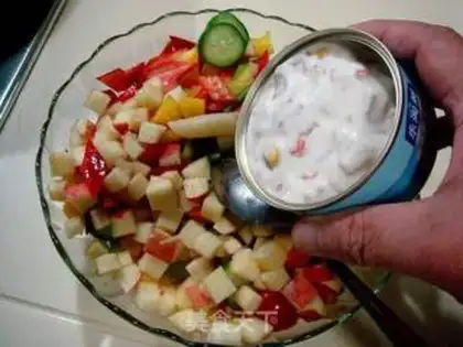 Make Seafood, fruit and vegetable pasta salad step 8