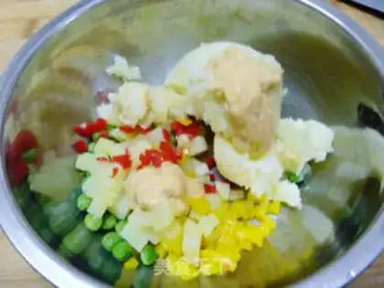 Make Colorful mashed potato salad step 5