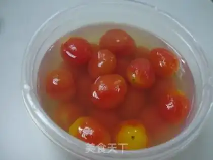 Make Iced plum soaked cherry fruit step 0