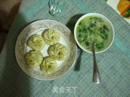 Make congee with pork and century step 8