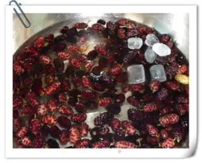 Make Rose and mulberry sauce step 1