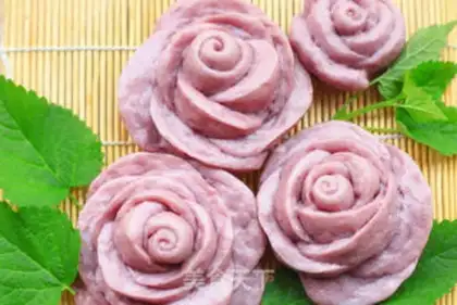 Make Purple Rose Mantou step 6