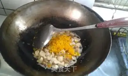 Make Stewed tofu with salted egg and fish ball step 2