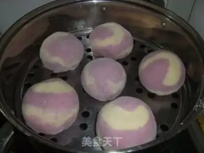 Make Dream purple sweet potato steamed buns step 12