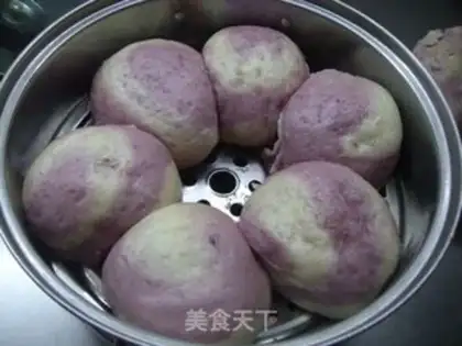 Make Dream purple sweet potato steamed buns step 13