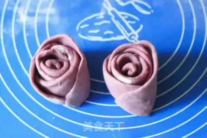 Make Purple Rose Mantou step 12
