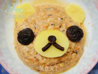 Make Steamed meat pie with relaxed bear step 5