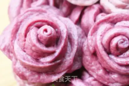 Make Purple Rose Mantou step 25