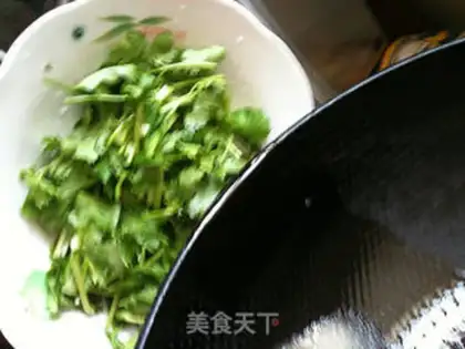 Make Beef mixed with cilantro step 8