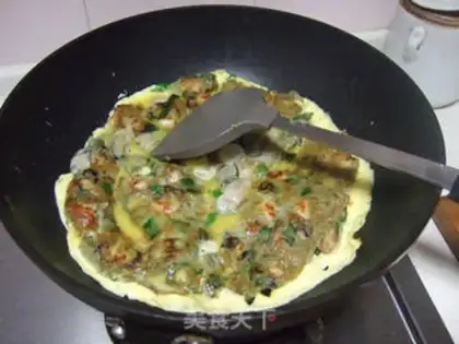 Make oyster omelet step 7
