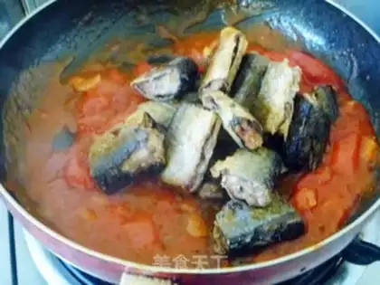 Make Saury in tomato sauce step 12