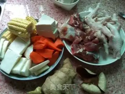 Make carrot and yam bone soup step 0