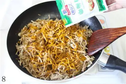 Make Family simple version of meat floss step 7