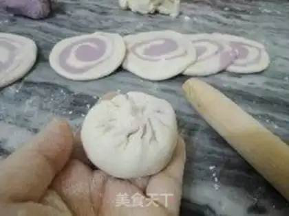 Make Two-color pan-fried pork bun step 13