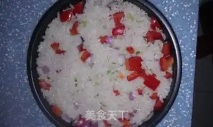 Make grilled rice with seafood and cheese step 3