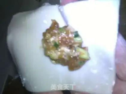 Make Fresh meat and chive wonton step 6