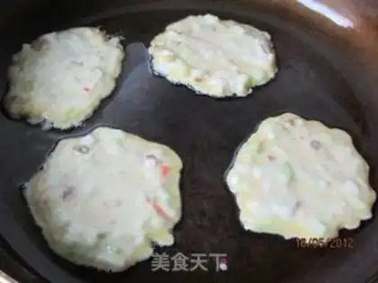 Make Egg gourd meat paste cake step 9