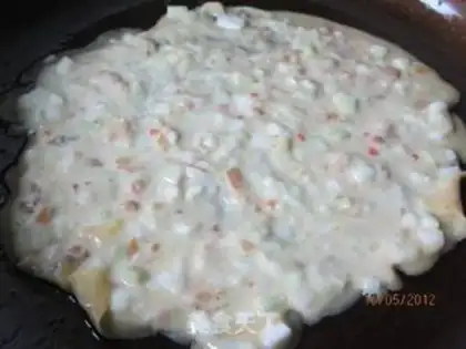 Make Egg gourd meat paste cake step 11