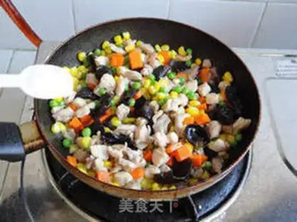 Make stir-fried peas step 12