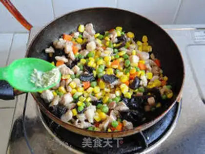 Make stir-fried peas step 15