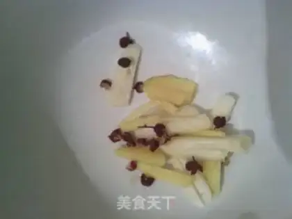 Make green pepper meat step 2