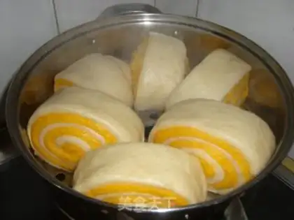 Make Pumpkin fancy steamed buns step 12