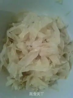 Make Green pepper dried bean skin step 1