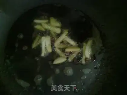Make green pepper meat step 4