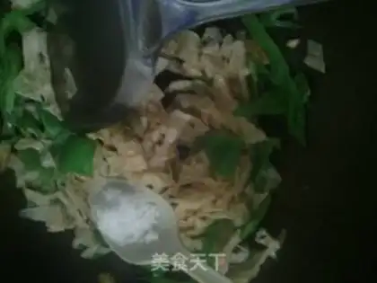 Make Green pepper dried bean skin step 3