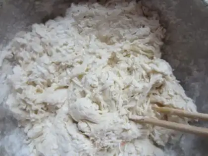 Make Fresh matcha roll step 1